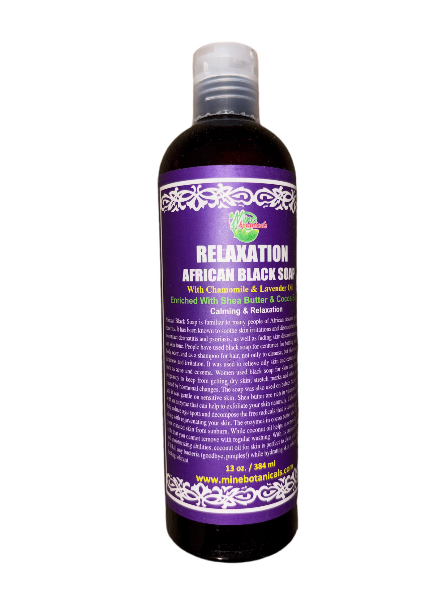 Mine Botanicals African Black Soap - With Chamomile & Lavender Oil