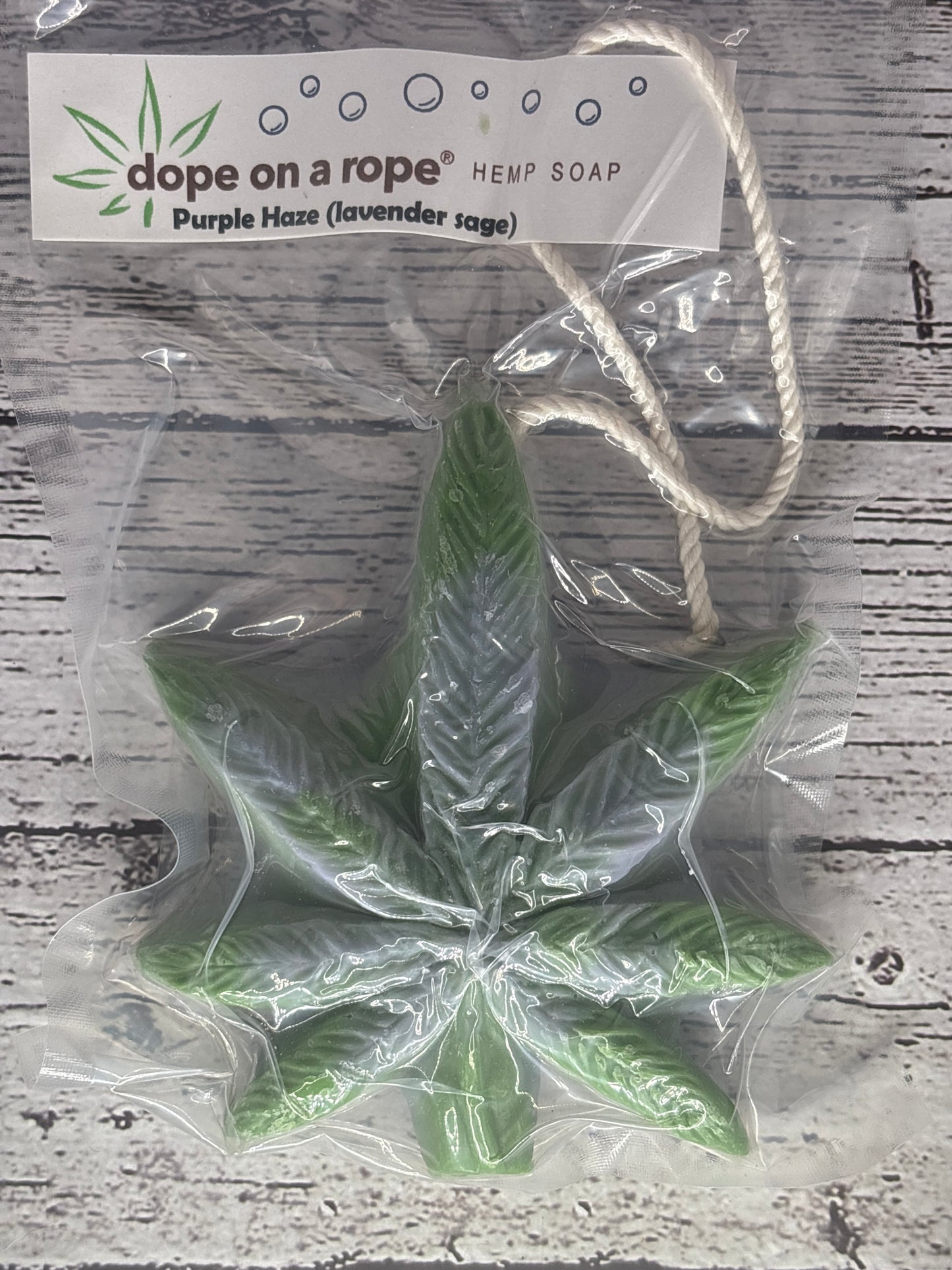 Dope On a Rope Hemp Soap - Marijuana Leaf