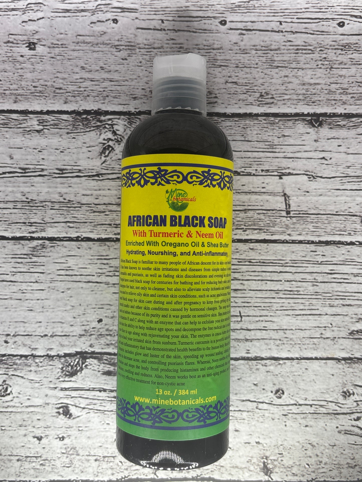 Mine Botanicals African Black Soap - WIth Turmeric & Neem Oil