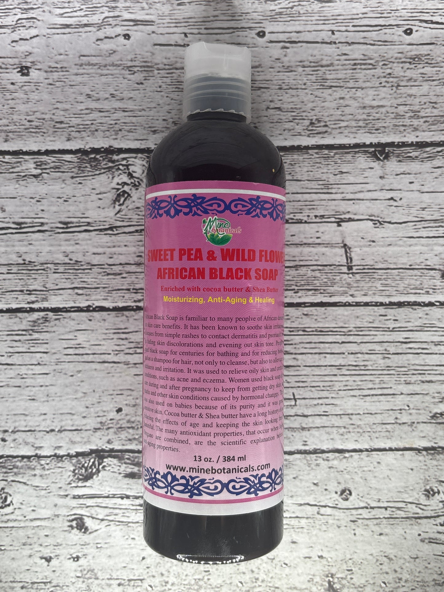 Mine Botanicals African Black Soap - Sweet Pea & Wildflower