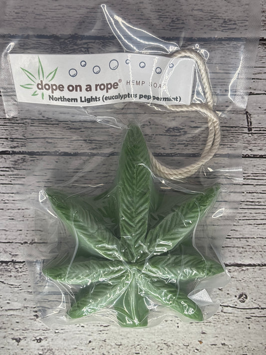 Dope On a Rope Hemp Soap - Marijuana Leaf