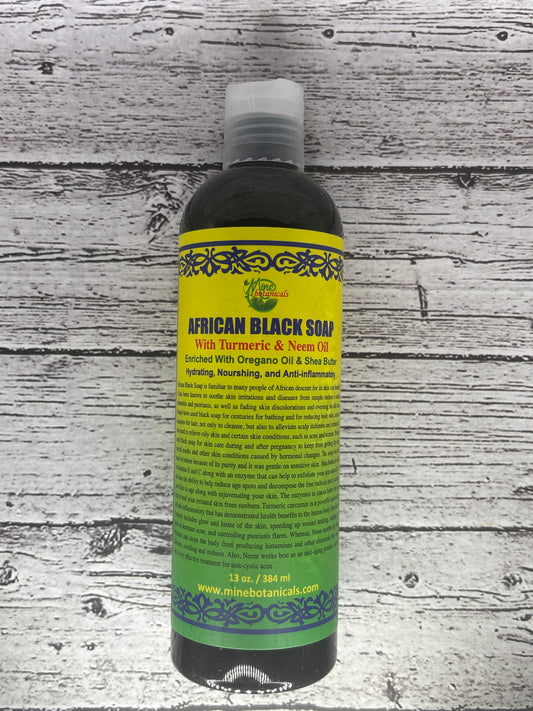 Mine Botanicals African Black Soap - WIth Turmeric & Neem Oil