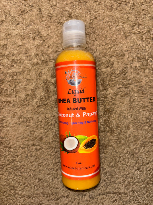 Mine Botanicals Liquid Shea Butter - Coconut & Papaya