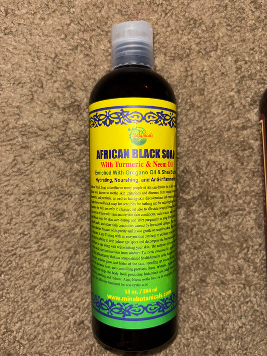 Mine Botanicals African Black Soap - WIth Turmeric & Neem Oil
